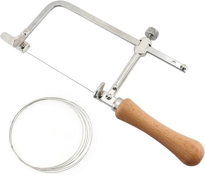 Coping Saw Steel Frame and Diameter 0.5mm Diamond Wire For Woodworking,Metal,Plastic, Wood Board Cutting Coping Saw Kit