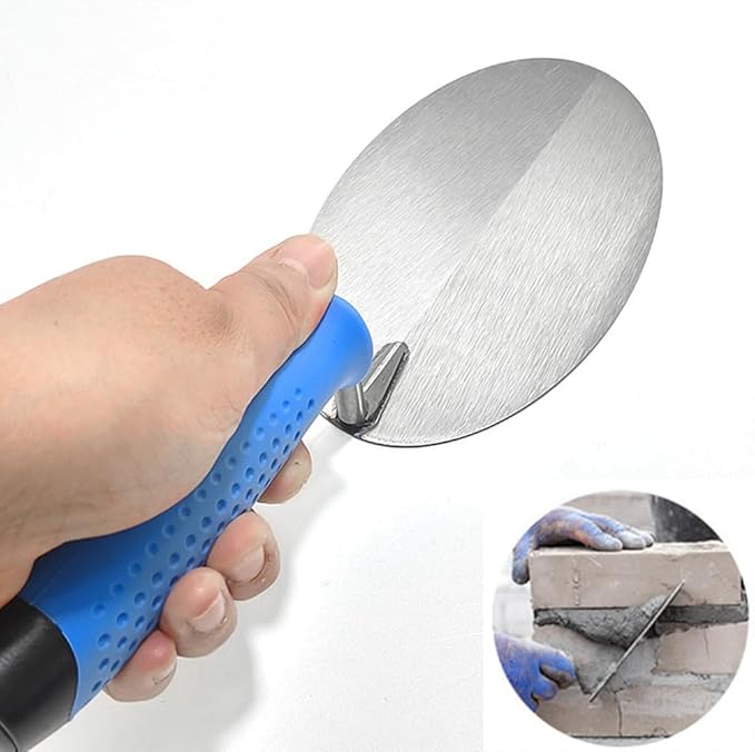 2 Pcs Masonry Hand Tool Set, 6''& 8''Building Trowel Arc Edging Wall Cement Tool, Margin Trowel for Bricklaying