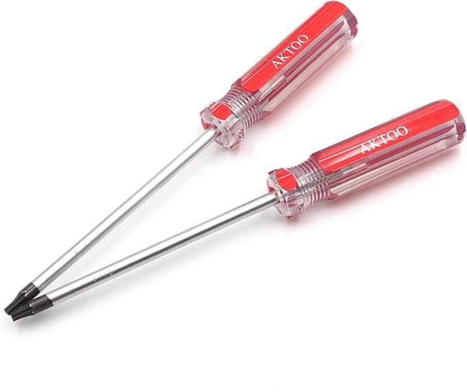 AKTOO 2PCS T15 Torx Screwdriver, 4inch Torx Driver Star Bit Screwdrivers for Computer Repairing, Automobile Tools and Home Appliances