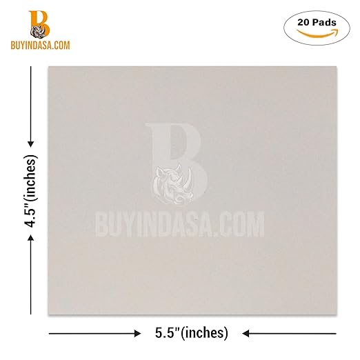 Indasa Rhynosoft Foam Sanding Pads - 4.5" x 5.5",Hook and Loop, 800 Grit, Redline, Flexible,Tear-Resistant,Ideal for Automotive,Wood,& Finishing (Pack of 20 Pads)