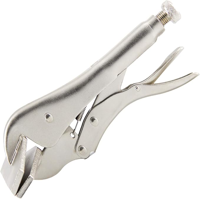 10-inch Locking Sheet Metal Clamp, Heavy Duty Sheet Metal Grip Tool, Heat-Treated Nickle Plated Welding Plier