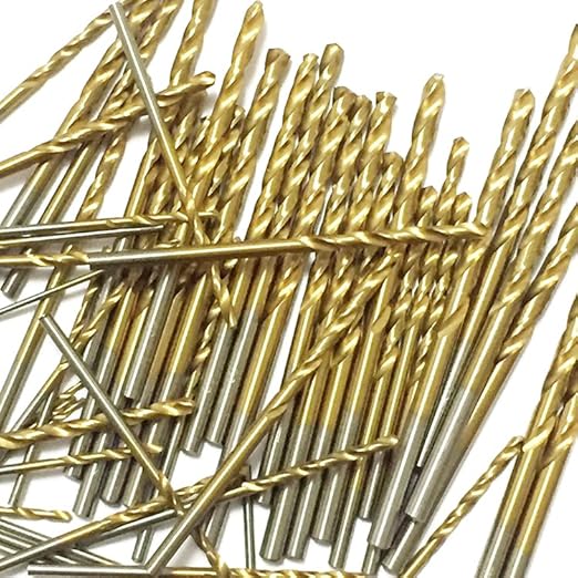120Pcs Titanium Twist Drill Bit Set (1-3.5mm) HSS42 and (3/64"-1/8") HSS43 Fully Ground Micro Drill Bit for Wood,Soft Metal,Plastic, Aluminum Alloy