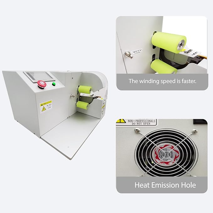 JARYANNIX 110V Automatic Tape Winding Machine for Automotive Wiring Harness, Tape Applicator Wiring Harness Tape Winding Machine Coil Winder Equipment Wire Diameters 0.12"-1.18"