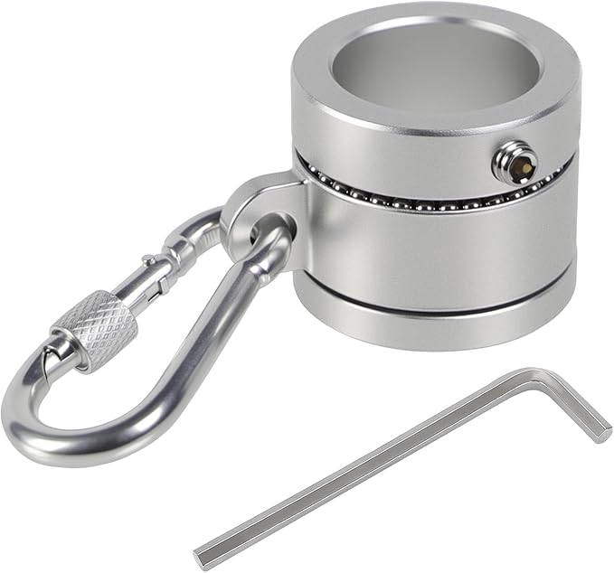 Sleever Bar Lock Collar 7/8, Sleever Bar Lock Collar with Tethering Attachment Point for Tool Lanyard, Compatible 7/8 Bar (Sliver)