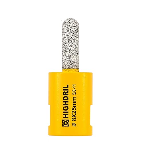 Diamond Mortar Raking Bit - HIGHDRIL 5/16" x 1" (8mm x 25mm) 5/8-11 Thread Diamond Mortar Router for Old Mortar,Blown,Damaged Bricks or Natural Stone Removal