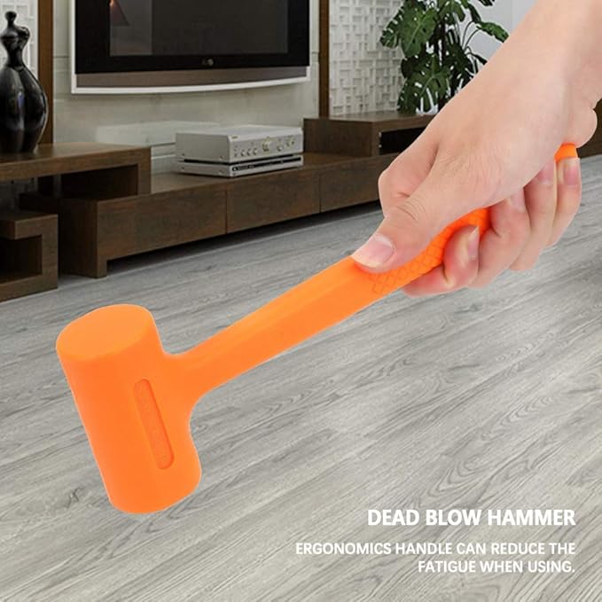Practical PVC Non-Elastic Rubber Hammer Soft Face Dead Blow Hammer Installing Tool(0.5LB)