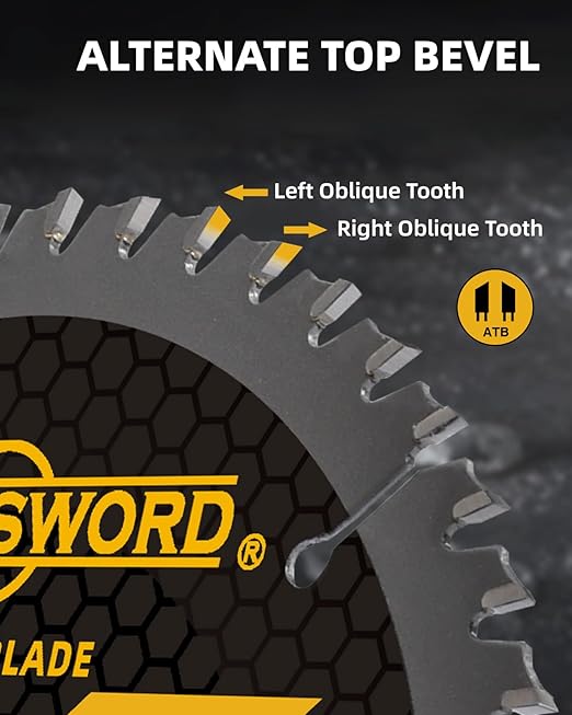ANGELSWORD 12 Inch Miter Saw Blade for Ultra Fine Finish Wood Cutting, 100T, 2 Pack