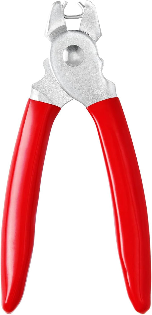 Hog Ring Pliers,Professional upholstery Hog Rings Pliers Kit,Auto Upholstery Installation Tool for Fence,animal pet cages,railings,wires,Ropes,sausage and Meat Casings(Straight Hog Ring Plier)