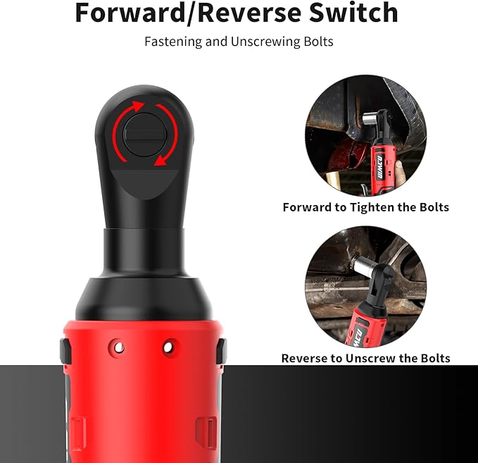 NAWIN 16.8V Electric Ratchet Wrench, 3/8" cordless ratchet with 2 Batteries, 40 Ft-lbs, Ultimate Mechanic Tool Set, Ratchet Wrench, Power Ratchet Tool Kit (16.8V 3/8" Cordless Ratchet)
