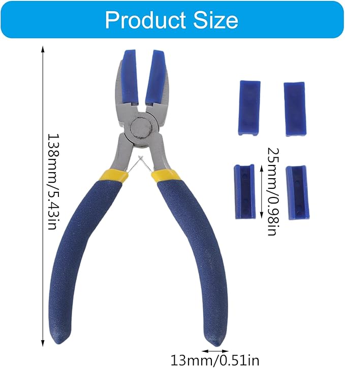 Precisions Flat Nose Pliers Including 2 Replacement Jaw For Technicians And Hobbyists Jaw Pliers