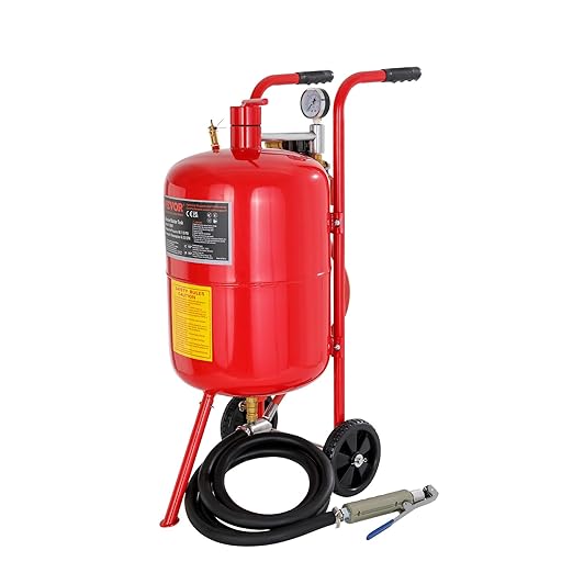 Sand Blaster VEVOR 10Gal Pot Sandblaster, 125 Psi Pressure Sand Blasting Complete Kit for Paint, Stain, Rust Removal and Special Surface Treatment of Material