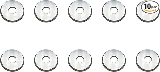 LU&MN Carbide Paint Scraper Blades,Round Blades,過Dia-17mm, Thick-1.5mm, Hole dia-5.5mm, Bevel-25째竊똗ltra Sharp & Wear Resistant for Removing Paint, Glue, Grout, Pack of 10PCS