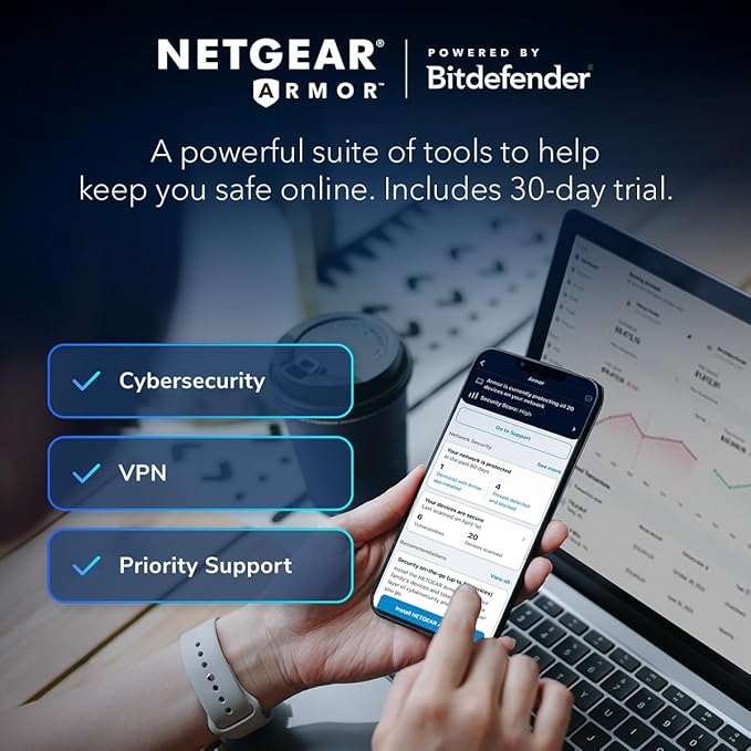 NETGEAR Nighthawk WiFi 7 Router (BE17000) ??Router Only, 17 Gbps Wireless Speed, 10 Gig Internet Port, Tri-Band for Gaming, Covers 3,300 sq. ft., 150 Devices, VPN ??Free Expert Help
