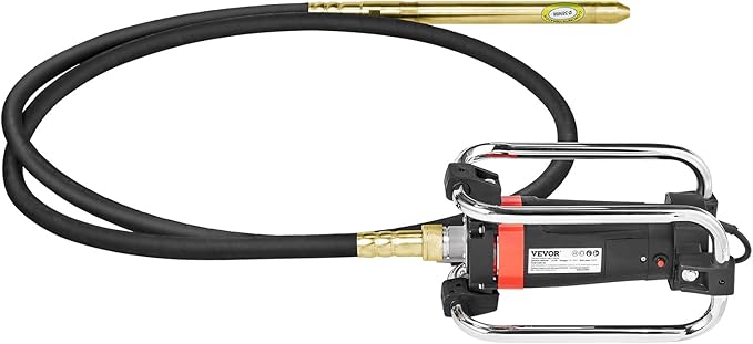VEVOR Concrete Vibrator, 1300W Power, 16000 Vibrations Per Minute, Durable 2HP Copper Engine, Portable for Construction, Comes with 14.75ft Shaft, Ideal for Removing Air Pockets & Smoothing