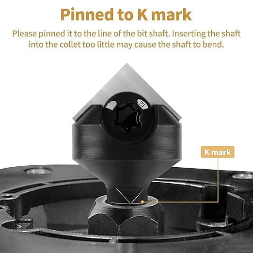 90 Degree V Groove Router Bit 1/4 Inch Shank, Carbide Insert Wood CNC Router Bits for Woodworking Engraving Carving