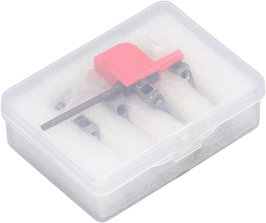 4 Pcs Carbide Router Plane Blades Set 1/16 1/8 3/16 1/4 Inch for Woodworking Hand Planer, Sturdy and Cutting Replacement Blades with Storage Box