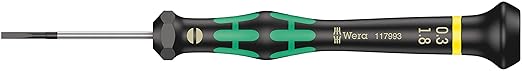 Wera 05117993001 Kraftform Micro 2035 Slotted Electronics Precision Screwdriver, 1.8mm Head, 40mm Blade Length