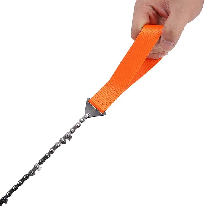 Pocket Chainsaw, 36 Inch Chain Rope Portable Hand Saw with 48 Bi-Directional Teeth chain saw Best Compact Handheld Camping and Survival Chain Saw for Fast Easy Cutting