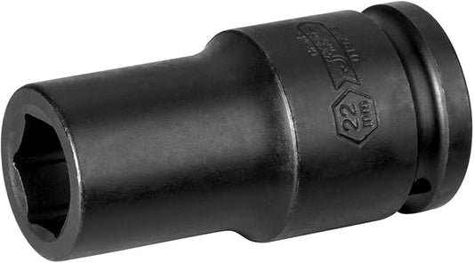 Jetech 3/4-Inch Drive 22mm Deep Impact Socket with 6-Point Design, Heat-Treated Chrome Molybdenum Alloy Steel, Metric