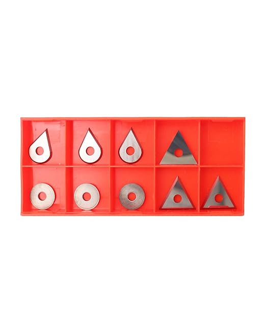 Carbide Paint Scraper Blades, 3Pcs Round, Triangular and Drop Shaped Tungsten Steel Blades, Fit for 1in Scraper, for Removing Paint, Glue and Grout