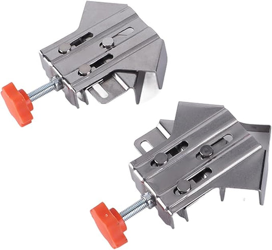 Fayelume 4PCS 90 Degree Corner Clamp, Stainless Steel Right Angle Clamp, Opened and Closed Pipe Corner Clamps, Adjustable for Woodworking