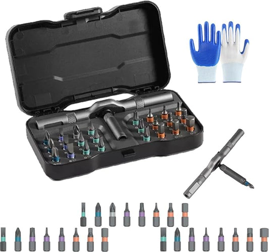 Multi tool Set, 24 In 1 Magnetic Ratchet Screwdriver Set, Multi Magnetic Set for Furniture, Computer, Bicycle Repair