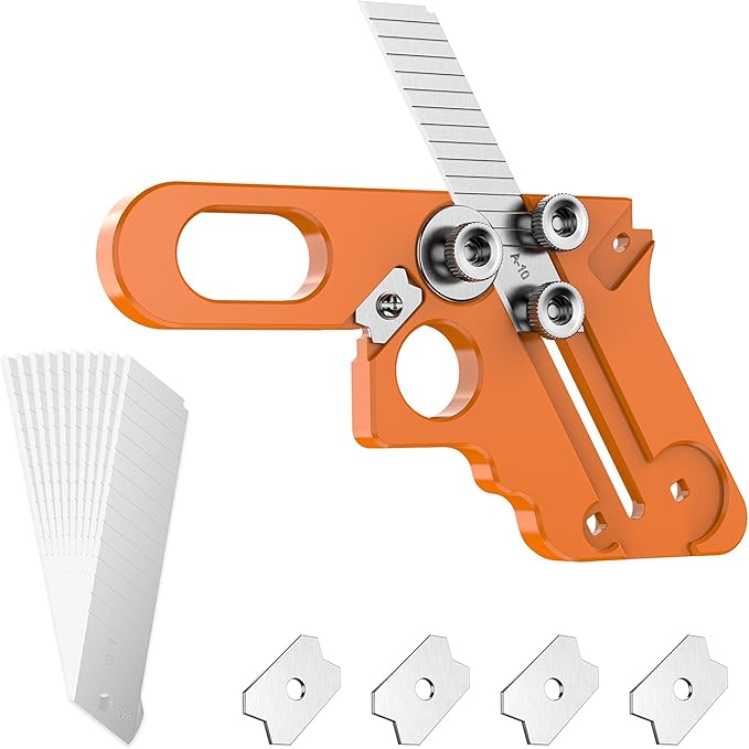 IZIO Edge Banding Trimmer, Veneer Edge Cutter Tool with 10Pcs Blade and 4Pcs Circular Edge scraper, Woodworking Hand Trimming Tool for Wood Edge Banding.veneer edge trimmer，edge banding trimmer tool