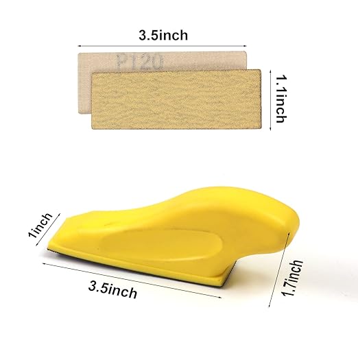 MAXMAN Sand Paper Sanding Block 3.5?쓝 1??Sandpaper Assortment 80 120 180 240 320 400 600 Grit, Micro Detail Sander, Sand Paper for Wood Furniture, Crafts, Woodworking Projects, Tight Spaces, 70Pcs