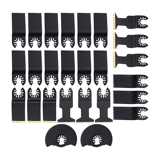 findmall 26 PCS Oscillating Saw Blades Kit Accuracy Cutting Kit Oscillating Multi-Tool Blades - Universal Fit, Cuts Wood, Metal, PVC, Drywall