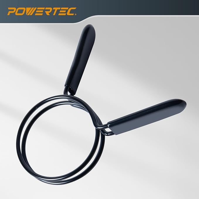 POWERTEC 2-1/2 Inch Double Loop Hose Clamps for Dust Collection Hose and Dryer Vent Hose, Quick Release Spring Clamps for Dust Collector and Dust Collection Fittings, 2 pack (70390V)