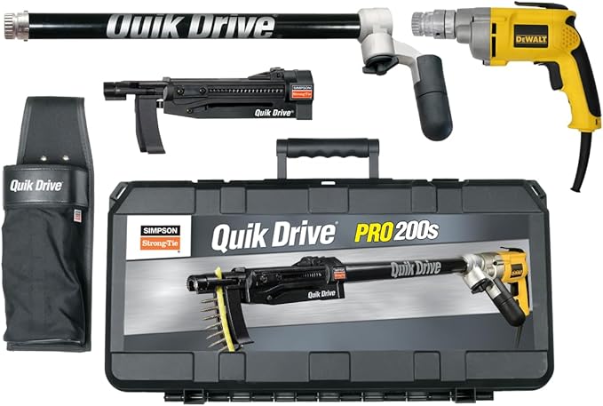 Simpson Strong-Tie PRO200SD25K Quik Drive PRO200SG2 Multi-Purpose System w/DeWalt 2500 RPM Screwdriver Motor