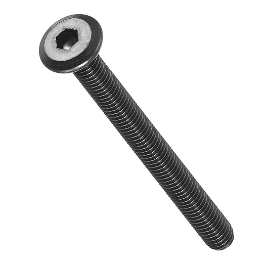 METALLIXITY Flat Head Hex Socket Cap Screws Bolts(M6-1x65) 10Pcs, Steel Hex Socket Furniture Bolts Screws - for Furniture Woodworking Project, Black