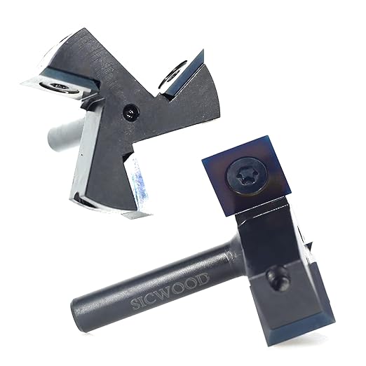 CNC Spoilboard Surfacing Router Bit 1/4 Shank, 1-1/2??Cut Dia, with DLC Coated, 3-Flute, 12*12*1.5mm Blade, Slab Flattening Router Bit, Planing Bit, for Rabbeting Flycutter, Planer