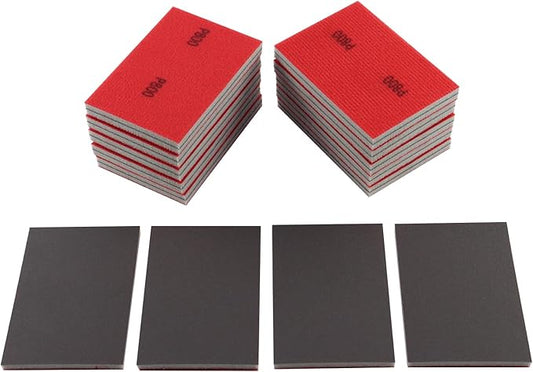 24pcs 800Grits Sanding Sponge, Wet and Dry 4"x3" Sanding Block, Reusable Sand Paper for Metal Wood Drywall Walls Stone Automotive Paint Plastic DIY(800 Grits)