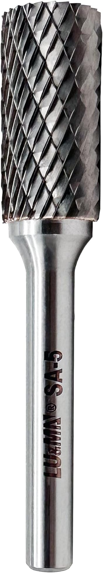 SA-5 Tungsten Carbide Burr Cylinder Shape Double Cut Rotary Burr File(1/2??cutter Dia X 1?쒬utter Length) with 1/4'' Shank dia By LU&MN