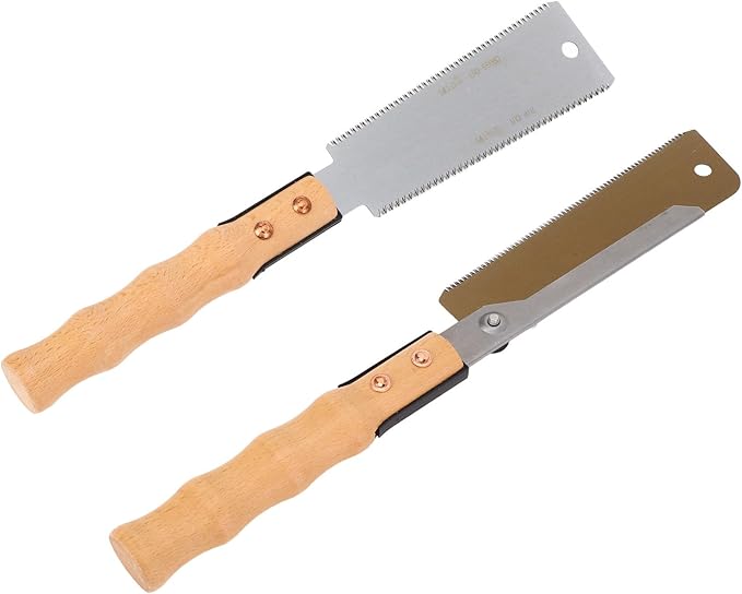 2 Pcs Pull Saw Hand Saw 7 Inch Dovetail Saw Tenon Saw Hand Saw with Solid Wood Handle