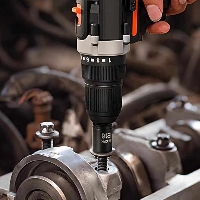 Torx Bit Socket and External Socket Set, S2 and Cr-V Steel, Master Impact Torque Output Complete Kit 64 Pieces