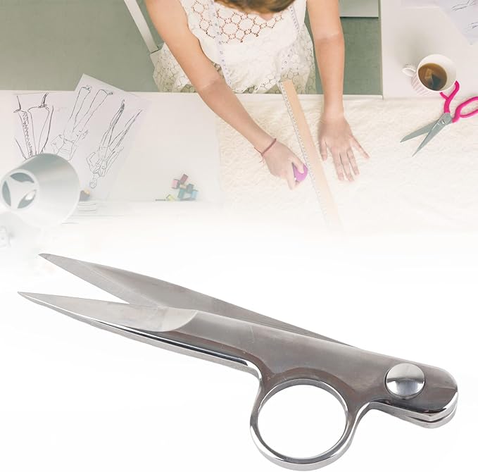 Stainless Steel Thread Snips, Portable Thread Snippers with Protective Sleeve Nippers, Sewing Nippers for Cutting Fabric, Yarn, Fishing Line, 4.7x1.2x0.4in