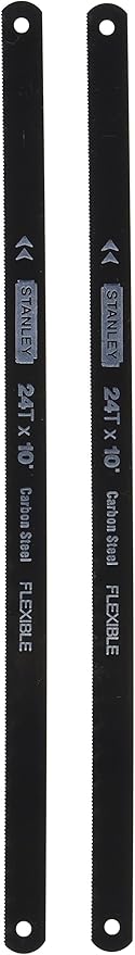 Stanley 15-904A 24 Point Hacksaw Blade High Carbon Steel, 10-Inch