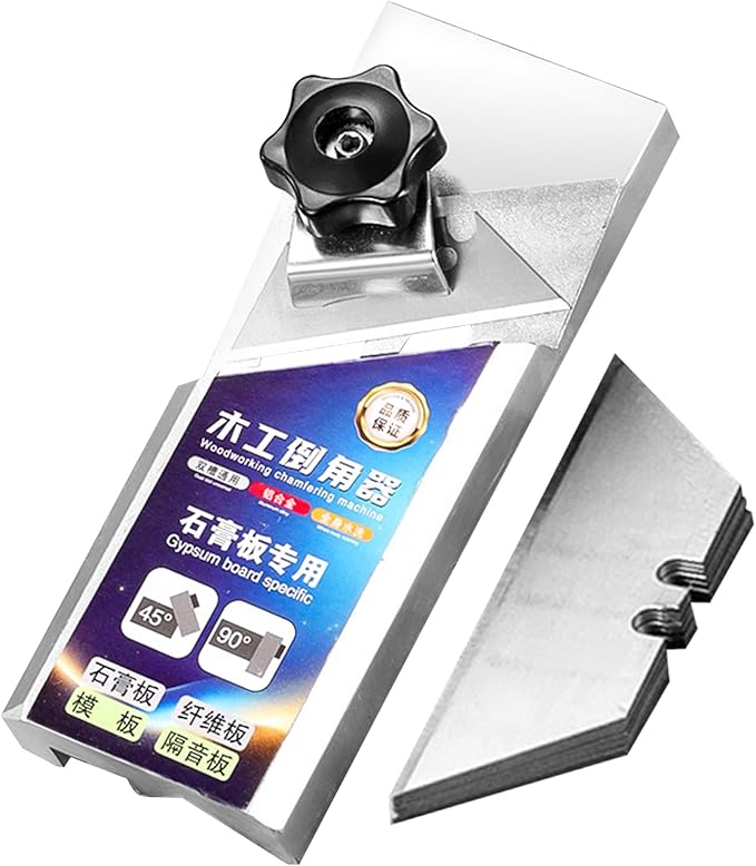 Plasterboard Chamfering Tool - 14.1x5.5x2.2cm Drywall Chamfer Tool, Versatile Aluminum Alloy V Planer | Multi-Functional Anti-Slip Edge Chamferer For Plasterboard Cutting Plumbing Conduit Work