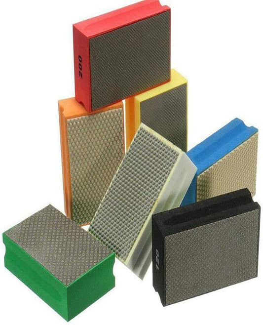 Sanding Blocks Polishing Grinding Block Diamond Polishing Hand Pads Block For Granite Marble Glass Grinding 60 Grit, 1 Pcs