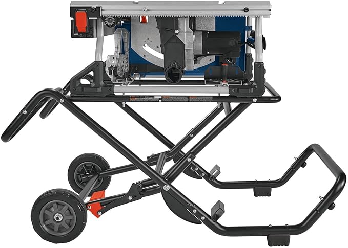 BOSCH GTS15-10 10 Inch Portable Jobsite Table Saw with Gravity-Rise Wheeled Stand, 15 Amp, 32-1/8 Inch Rip Capacity, 4 HP