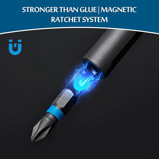 42-in-1 Magnetic Screwdriver Set with Ratcheting Handle, Multi Bit Repair Tool Kit for Computer, Furniture, Bicycle, DIY