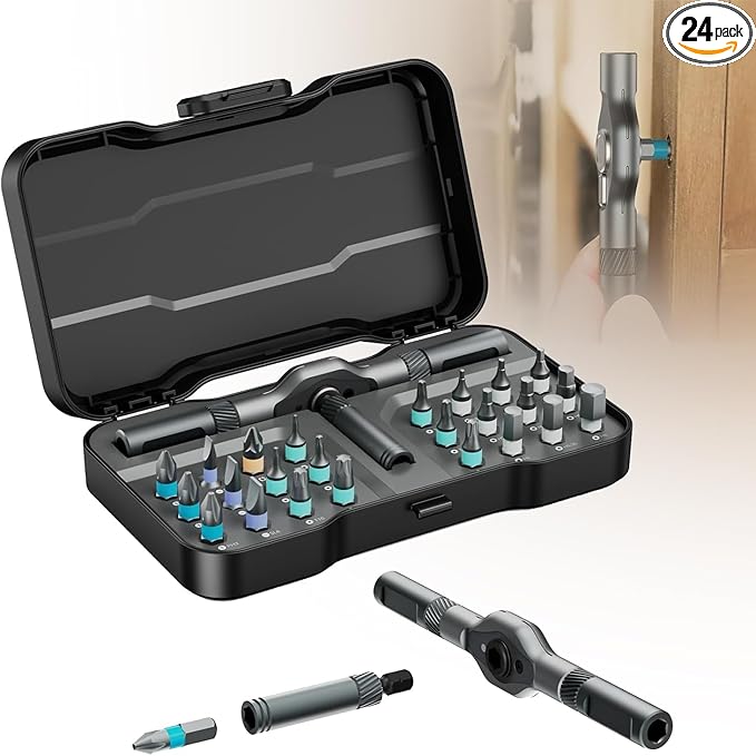 Ratchet Magetic Screwdriver Set: S2 Steel Precision Screwdriver Set - Removable Self Assembly Screwdriver Kit for Furniture Assembly and Repair - Gift for DIYer