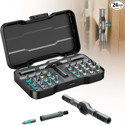 Ratchet Magetic Screwdriver Set: S2 Steel Precision Screwdriver Set - Removable Self Assembly Screwdriver Kit for Furniture Assembly and Repair - Gift for DIYer