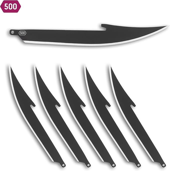 OUTDOOR EDGE 5" Replacable Black Boning/Fillet Blades - 6 Pack of Black Boning/Fillet Blades, Great for Boning Deer and Filleting Fish