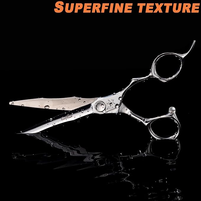 High-end Professional Extremely Very Sharp Barber Hair Cutting Scissors Hairdresser Shears For Hair 6.3 Inch Haircut Scissor Made Of Stainless Steel For Hairdressing Salon and Home Use