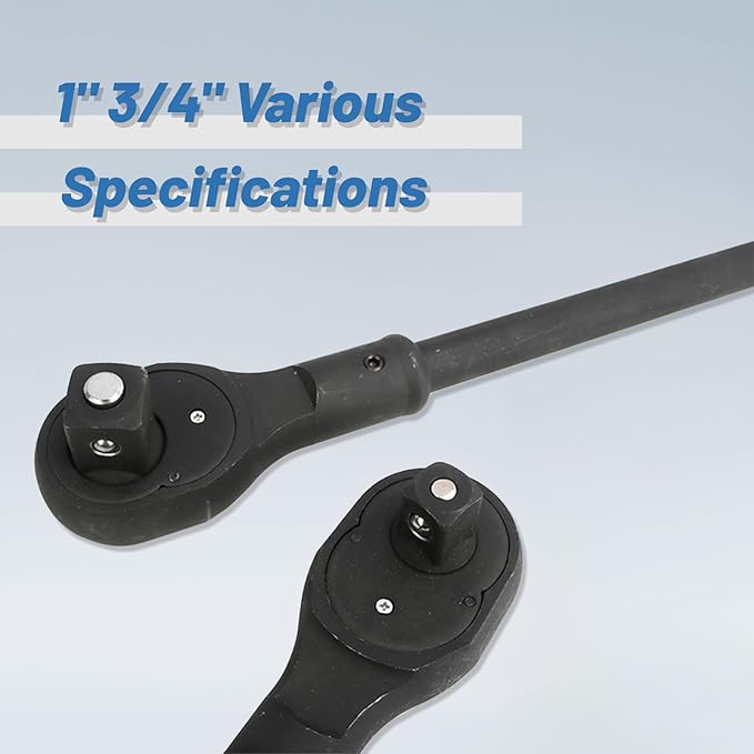 1" Ratchet with 13" Long Handle, Heavy Duty Quick Release Reversible Switch Full Polish Grip Drive Ratchet Socket Wrench, Gifts for Men & Dad, 18.9 Inch Overall Length