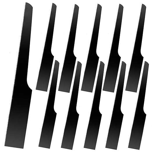 10Pcs Reciprocating Saw Blade Set, Reciprocating Air Saw Hacksaw Blades Tools for Metal, Woodcutting, Rubber (Black -24T-10pcs)