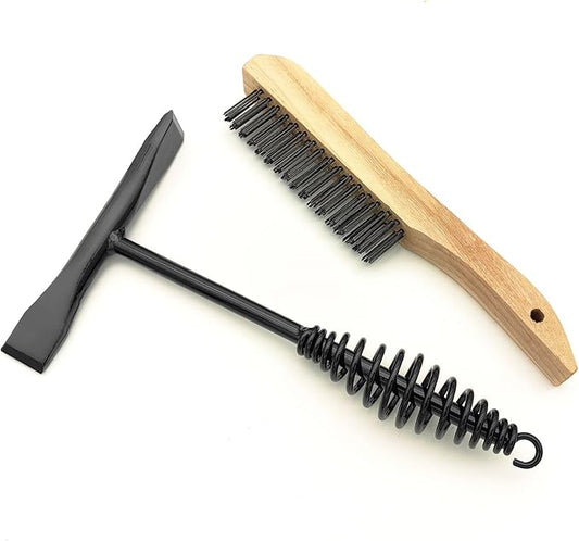 Welding Chipping Hammer with Coil Spring Handle,10.5",Cross Chisel and Vertical Chisel